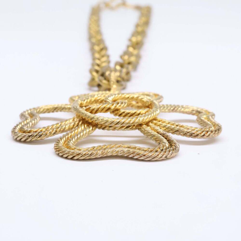 CHANEL Vintage Gold Logo Necklace - Picture 4 of 10